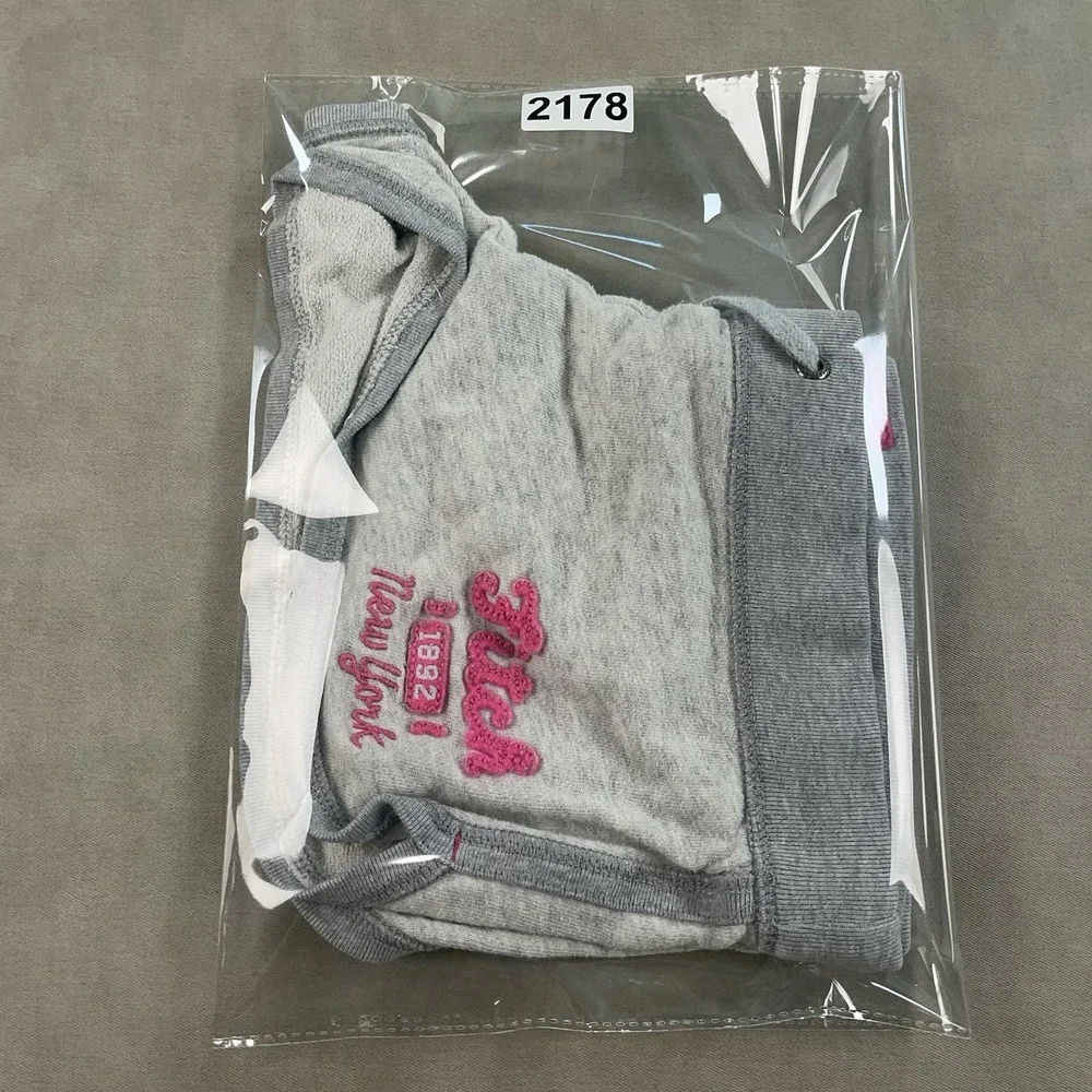 Y2K Abercrombie & Fitch Mini Micro Sweat Shorts Gray Low-Rise Lounge Cheeky